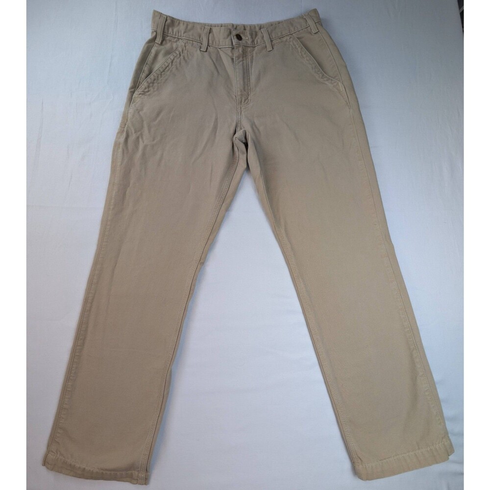 Vintage Carhartt B299 Canvas Khaki Workwear Pants 34x32 GKH August 2002 Y2K